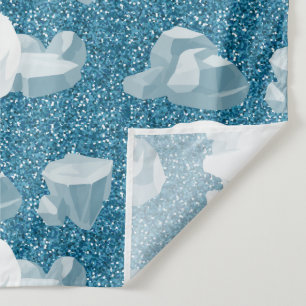 Tenture Ours polaire blanc nord animal sauvage bleu froid