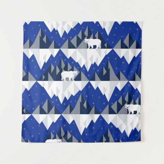 Tenture Ours polaire sur Iceberg Motif sans couture. (Devant)