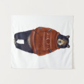 Tenture Ours rouge de chandail de renne (Devant (Horizontal))