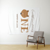 Tenture Ourson qui fête son premier anniversaire - Premier (En situation (horizontale))