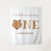 Tenture Ourson qui fête son premier anniversaire - Premier (Devant)