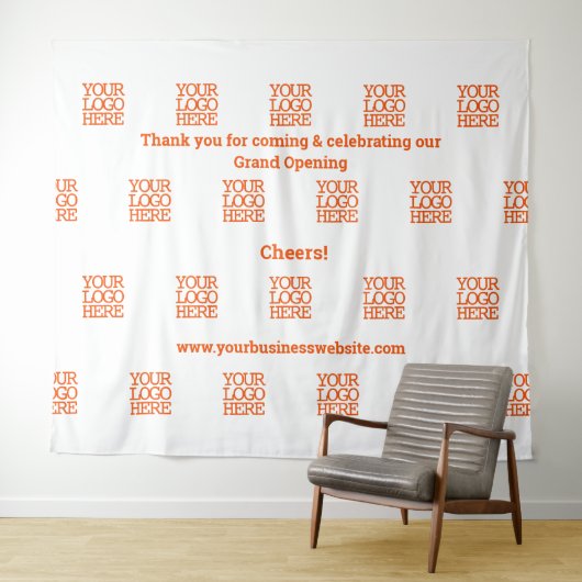 Tenture Ouverture officielle de l'entreprise Ajouter un lo (En situation (horizontale))