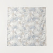 Tenture owl Feathers, gray, beige and blue, bird, light, (Devant (Horizontal))