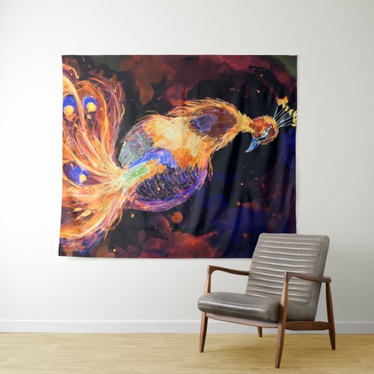 Tenture Pacock de Phoenix (En situation (horizontale))