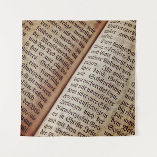 Tenture Page du livre biblique écriture texture (Devant)