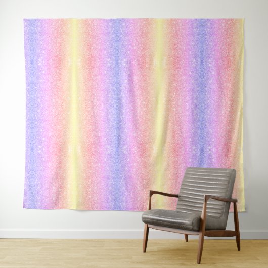 Tenture Paillet arc-en-ciel pastel (En situation (horizontale))