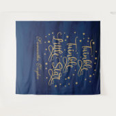 Tenture Pailletor Navy Twinkle Twinkle Little Star (Devant (Horizontal))