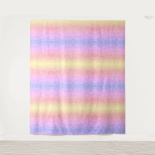 Tenture Paillettes Arc-en-ciel Pastel (Devant)