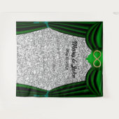 Tenture Paillettes d'argent Rideau vert infini or (Devant (Horizontal))