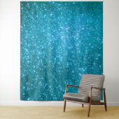 Tenture Paillettes de luxe bleu or (En situation)