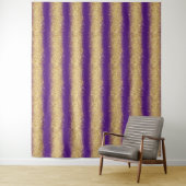 Tenture Paillettes de luxe violettes et or (En situation)