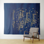 Tenture Paillettes dorées et navy de Twinkle Twinkle Littl (En situation (horizontale))