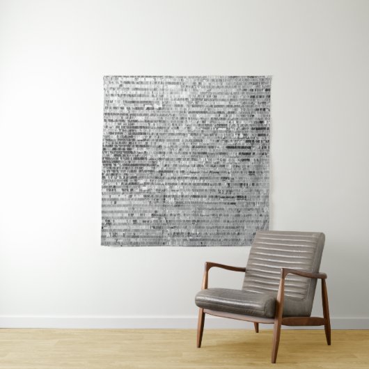 Tenture Paillettes en argent motif transparent (En situation (horizontale))