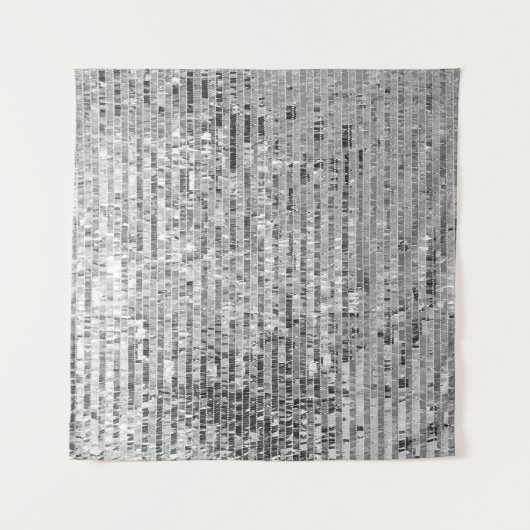 Tenture Paillettes en argent motif transparent (Devant)