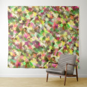 Tenture Paint Splatter Automne Couleur Feuilles Abstraits (En situation (horizontale))