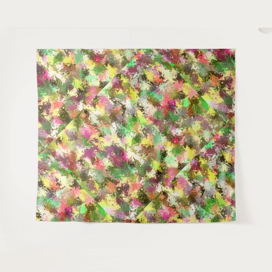 Tenture Paint Splatter Automne Couleur Feuilles Abstraits (Devant (Horizontal))