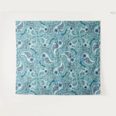 Tenture Paisley en bleu bébé (Devant (Horizontal))