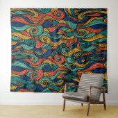 Tenture Paisley haché (En situation (horizontale))