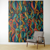 Tenture Paisley haché (En situation)