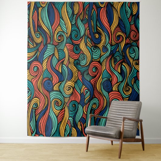 Tenture Paisley haché (En situation)