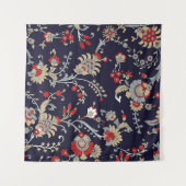 Tenture Paisley indien, arrière - plan de marine, traditio (Devant (Horizontal))