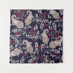 Tenture Paisley indien traditionnel, motif sans soudure.
