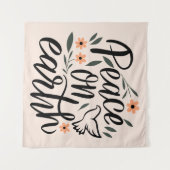 Tenture Paix sur Terre Design Floral (Devant (Horizontal))