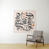 Tenture Paix sur Terre Design Floral (En situation (horizontale))