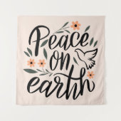 Tenture Paix sur Terre Design Floral (Devant)
