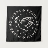 Tenture Paix sur terre noire (Devant (Horizontal))