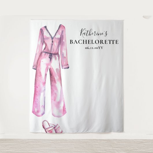 Tenture Pajamas Prosecco Chic Bachelorette Party Contexte (Devant)