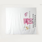 Tenture Pajamas Prosecco Pink Bachelorette Party Contexte (Devant (Horizontal))