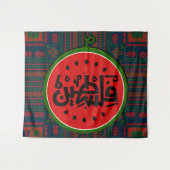 Tenture Palestine watermelon-Palestine Arabe mot"français" (Devant (Horizontal))