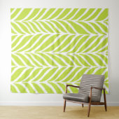 Tenture Palm Feuille Motif Chartreuse Green (En situation (horizontale))