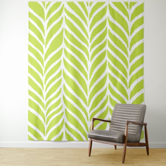 Tenture Palm Feuille Motif Chartreuse Green (En situation)