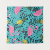 Tenture Palme de Flamants roses roses : Exotic Hawaii (Devant (Horizontal))