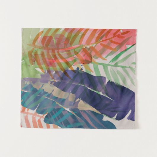 Tenture Palmes électriques (Devant (Horizontal))