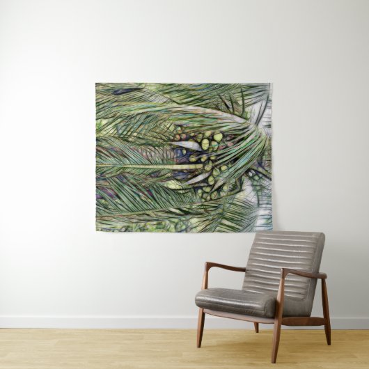 Tenture Palmier Cocotier Moderne Verdure Tropicale (En situation (horizontale))