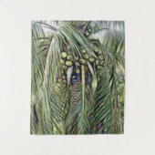 Tenture Palmier de coco moderne Vert tropical (Devant)