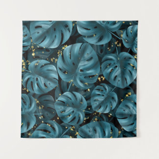 Tenture Palmier De Monstera, Plat D'Or Sans Couche.