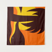 Tenture Palmier Sur Le Coucher De Soleil De La Plage (Devant (Horizontal))