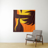 Tenture Palmier Sur Le Coucher De Soleil De La Plage (En situation (horizontale))