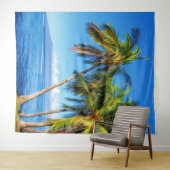 Tenture Palmier tropicaux et Molokini depuis Maui Hawaï (En situation (horizontale))