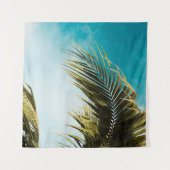 Tenture Palmier vert sous ciel bleu (Devant (Horizontal))