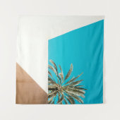 Tenture Palmier vert sous ciel bleu le matin (Devant (Horizontal))
