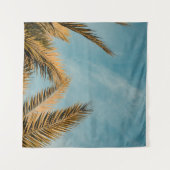 Tenture Palmier vert sous ciel bleu le matin (Devant (Horizontal))