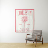 Tenture Palmiers de luxe Charleston Bachelorette côtière (En situation)