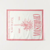 Tenture Palmiers de luxe Charleston Bachelorette côtière (Devant (Horizontal))