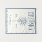 Tenture Palmiers de luxe Charleston Bachelorette côtière (Devant (Horizontal))