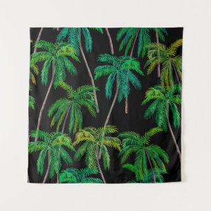 Tenture Palmiers : Motif d'été acrylique.